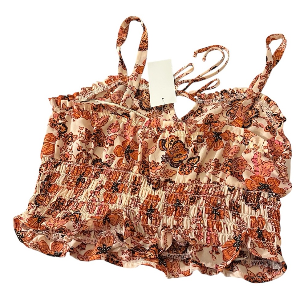 Sienna Sky Floral Print Crop Tank Top L - Picture 4 of 4